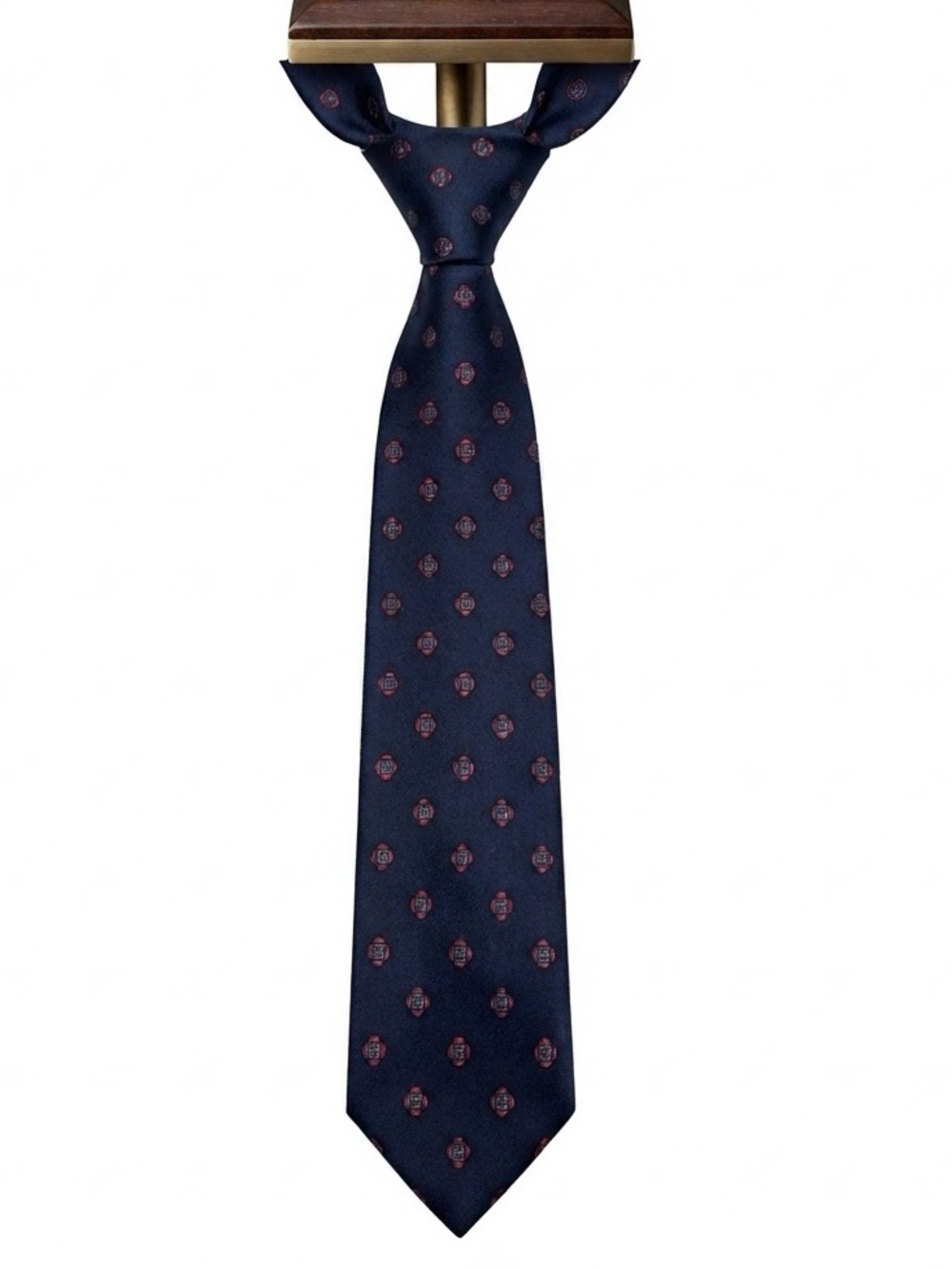 Yves St. Laurent Vintage Slim Silk Tie YSL navy blue, burgundy
